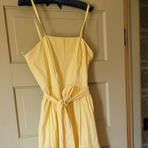 J crew yellow and white striped maxi dress size 8 tall